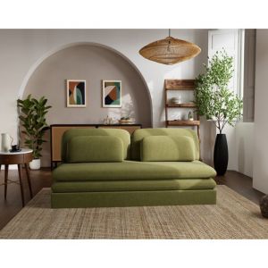 Ysal - canap&eacute; 3 places convertible d&eacute;plimousse en velours textur&eacute;