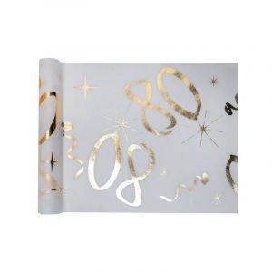 Santex 6158-80-30, Chemin de Table Anniversaire Age Or 80 Ans