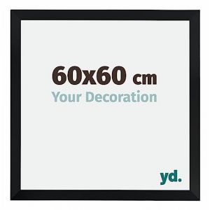 Your Decoration - 60x60 cm - Cadres Photo en MDF Avec Verre acrylique - Anti-Reflet - Excellente Qualité - Noir - Cadre Decoration Murale - Catania.