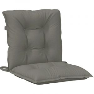 VidaXL Coussins de chaise à dossier bas lot de 2 gris foncé mélangé, coussin, coussin de chaise, coussin de siège, coussin de canapé