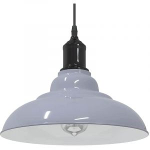 VidaXL Lampe suspendue réglable hauteur E27 gris brillant Ø 31cm métal