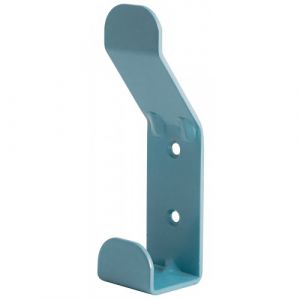 Patère double type F10555 - en acier laqué ral 5024 Bleu
