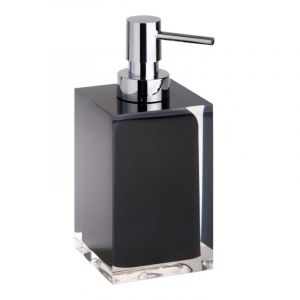 Bemeta - Distributeur de savon liquide carr&eacute; &agrave; poser vista en r&eacute;sine / 250ml-Noir-Noir-7 --http://maisondelatendance.com/img/co/11.jpg-