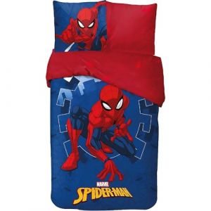 Image de SPIDERMAN-SPIDER-MAN-MARVEL-DISNEY- PARURE DE LIT- HOUSSE DE COUETTE 140X200 CM + TAIE - 63X63 CM-NEUF-COTON.