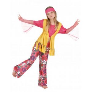 Déguisement hippie muticolore fille S 4 6 ans (110 120 cm)