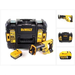Dewalt DCS 367 NT Scie sabre sans fil 18V brushless + Coffret de transport TSTAK + 1x Batterie 5,0 Ah