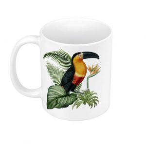 Mug C&eacute;ramique Ara Oiseau Tropical Exotique Jungle Toucan Perroquet Neuf