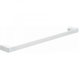 Kiamami Valentina Porte-Serviettes 60 Cm Blanc Mat Laiton Chromé - Fixation Avec Vis Incluses - Jacinthe Giacinto