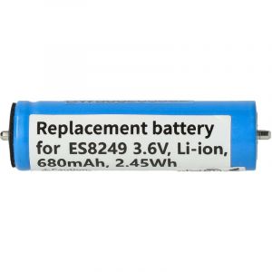 Vhbw Batterie compatible avec Panasonic ES-CV51, ES-CV50, ES-DEL8, ES-ED22, ES-ED23, ES8813 rasoir tondeuse &eacute;lectrique (680mAh, 3,6V, Li-ion)