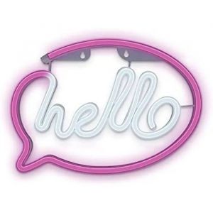 Forever Neon Led Light Hello Rose Blanc Bat+usb Flne15