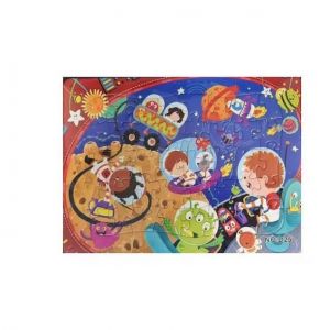 Puzzle enfant espace 40 pi&egrave;ces - Fantastique - 100% carton - Mixte - A partir de 3 ans