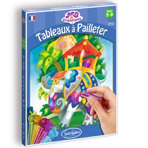 Sentosphère Art & Créations : Tableau à pailleter : éléphants