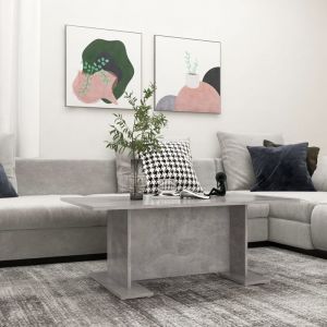 VidaXL Table basse Gris béton 103,5x60x40 cm Aggloméré