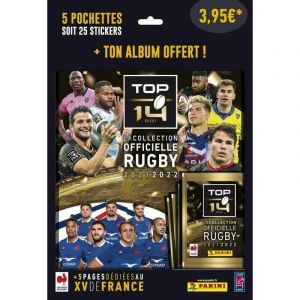 Panini Rugby 2021-22 Top 14 - Pack pour démarrer la Collection : Album + 5 Pochettes