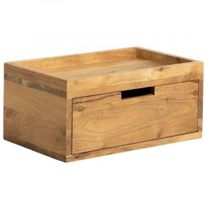 Etagère murale carrée en bois d'acacia Orane