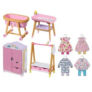 Image de Zapf Creation BABY born Minis Accessoires 906163 - Meubles exclusifs d'inspiration scandinave pour les poupées BABY born Minis et les sets de jeu - Convient aux enfants de 3 ans et plus