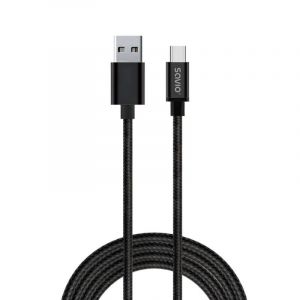 Savio - Cable CL-129 usb type c - 2.0 a 2m black color - Cable - Digital (CL-129)