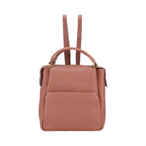 Arthur & Aston Sac à dos femme ELSA taupe en cuir