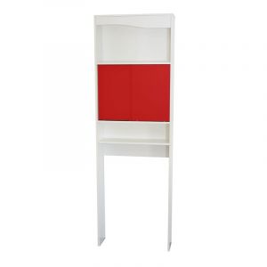 Image de Meuble WC 2 Portes "Perrin" 194cm Rouge & Blanc Prix