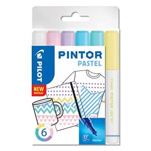 Pilot Etui de 6 Marqueurs à pigment PINTOR Extra fin PASTEL