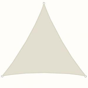 Amanka UPF50+ Voile d'ombrage uv - 4x4x4 Polyester Triangle Protection Solaire - Toile Hydrofuge - beige