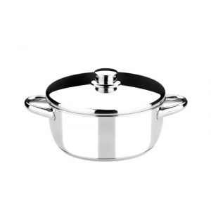 Monix Optima | Faitout 16 cm avec Couvercle en Acier Inoxydable 18/10