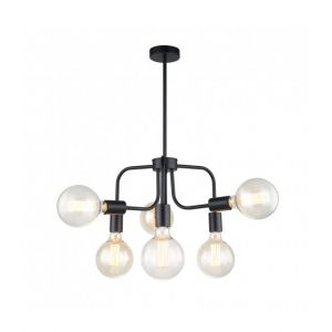 L inaire Center Suspension industrielle et r&eacute;tro Kristy Noir