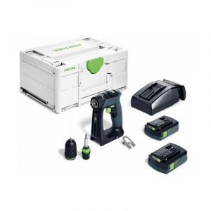 Festool Perceuse-visseuse sans fil cxs 18-Basic - 2 batteries 18 v 3.0 ah, Chargeur, Systainer 576883