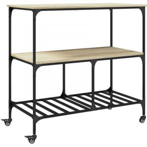 VidaXL Chariot de cuisine chêne sonoma 100x50x95 cm bois d ingénierie