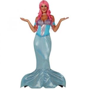 D&eacute;guisement Petite Sir&egrave;ne Bleue pour Femme - DisfraZZes - Mod&egrave;le Petite Sir&egrave;ne Bleue - Multicolore - Int&eacute;rieur