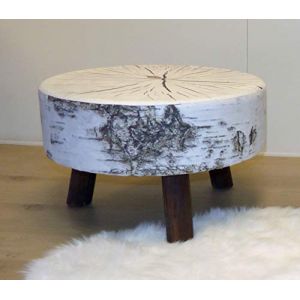 Image de No Name Pouf imitation rondin de bouleau