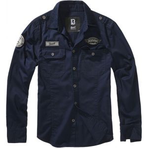 Brandit Chemise manches longues de - Chemise Manches Longues Luis - S à 5XL - pour Homme - marine