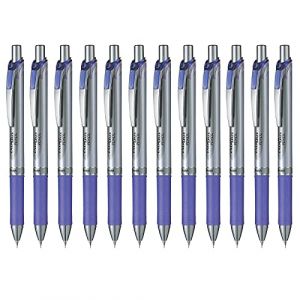 Pentel Energize PL75-V Lot de 12 Porte-Mines 0,5 mm Couleur Alu/Violet