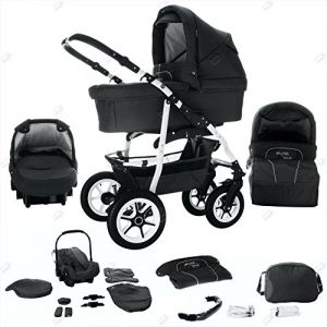 Bebebi Bellami - Poussette combinée 3 en 1 roues gonflables