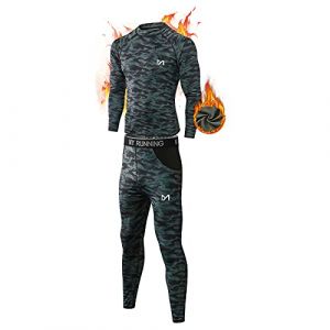 MEETYOO Ensemble de sous-V&ecirc;tements Thermiques Homme, Sport Base Layer Maillot Manches Longues Pantalon Quick Dry Sou Vetement pour L'entra&icirc;nement Ski Running Randonn&eacute;e