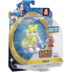 Jakks Pacific Sonic The Hedgehog - 40903 - Figurine articulée 11 cm - Tails + Ring Item Box