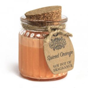 Activ-Strass Bougie à la cire de soja parfumée Orange Epicée en pot doux et naturel