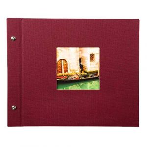 Goldbuch Album Photo Tendance, Bella Vista, 30 X 25 Cm, 40 Noires Pages avec Intercalaires En Verre, Extensibles, Bordeaux, 26972