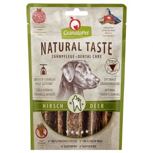 Granatapet Natural Taste - Soin Dentaire &eacute;l&eacute;gant au cerf - Friandises pour Chien sans c&eacute;r&eacute;ales et sans Sucre ajout&eacute;s - R&eacute;compense pour Une collation savoureuse Entre Les Deux - 70 g