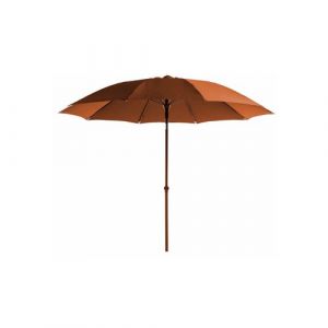 Parasol droit PROLOISIRS FDV - Aluminium &eacute;poxy - Fibre de verre - 270 - Sienne