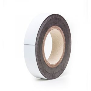 Certeo Etiquettes magnétiques - blancs, sur rouleaux - hauteur 40 mm, longueur rouleau 10 m - Coloris: blanc