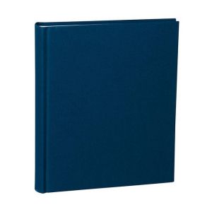 Album medium 80 pages crème couverture en lin 21,6 x 25,5 cm Bleu marine