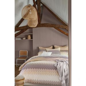 Image de Blanc des vosges Housse De Couette Double Face Grenat