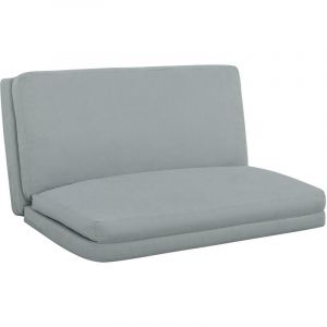 Homcom Fauteuil paresseux chauffeuse 4 parties dim. 137,5 x 85,5 x 74 cm tissu toucher lin gris clair