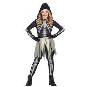 Fiesta guirca Déguisement squelette tutu haillon guenille fille - 10/12 ans - noir 77681
