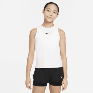 Nike D&eacute;bardeur de tennis Court Dri-FIT Victory pour Fille plus &acirc;g&eacute;e - Blanc - Taille M - Female