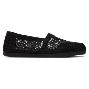Toms Femme Moroccan Corchet Alpargata Mocassin Plat, Noir, 41 EU