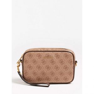 Guess Trousse de toilette et zipp&eacute;e Marron