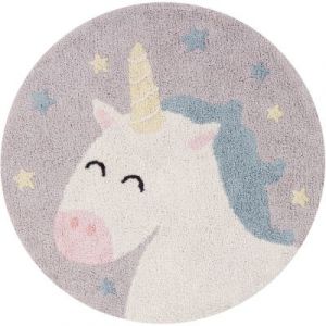 Image de Lorena canals Tapis rond licorne Believe in Yourself Mr. Wonderful (100 cm)