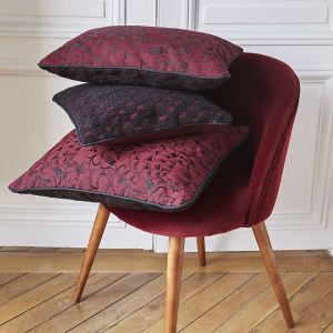 Image de Le Jacquard Français Housse de coussin Estampe Rouge